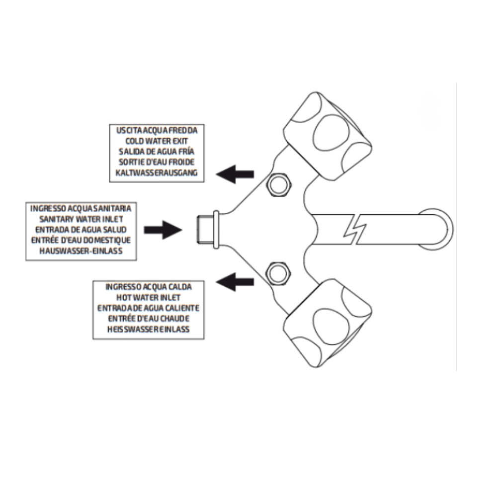 Gruppetto per scaldabagno tipo antigocciolamento idral 0176 ottone cromato