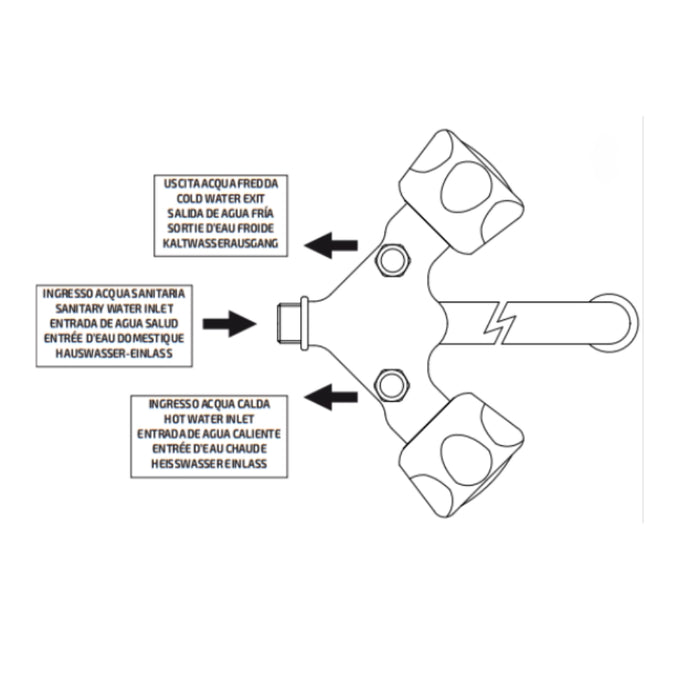 Gruppetto per scaldabagno tipo antigocciolamento idral 0176 ottone cromato