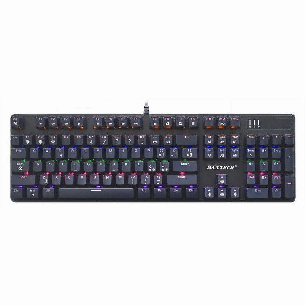 Trade Shop - Tastiera Gaming Meccanica Layout Italiano Retroilluminato Led Rgb Filo Ek-rgb04 -