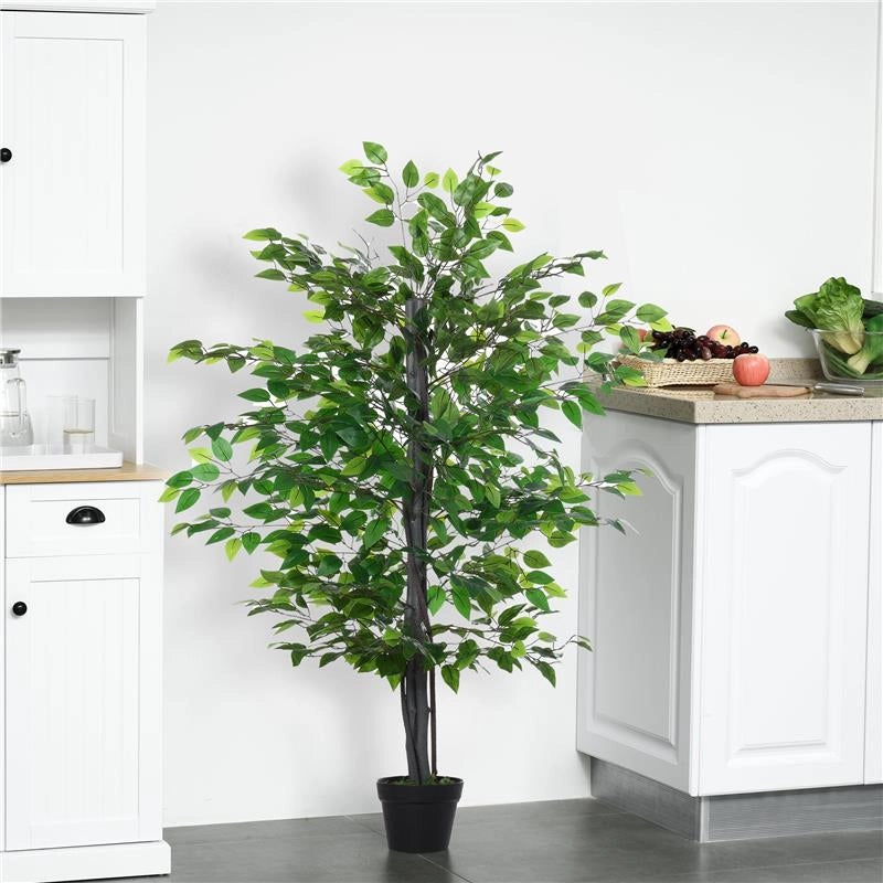 ALBERO BANIANO ARTIFICIALE PIANTA FINTA INTERNO ED ESTERNO ALTA 145CM