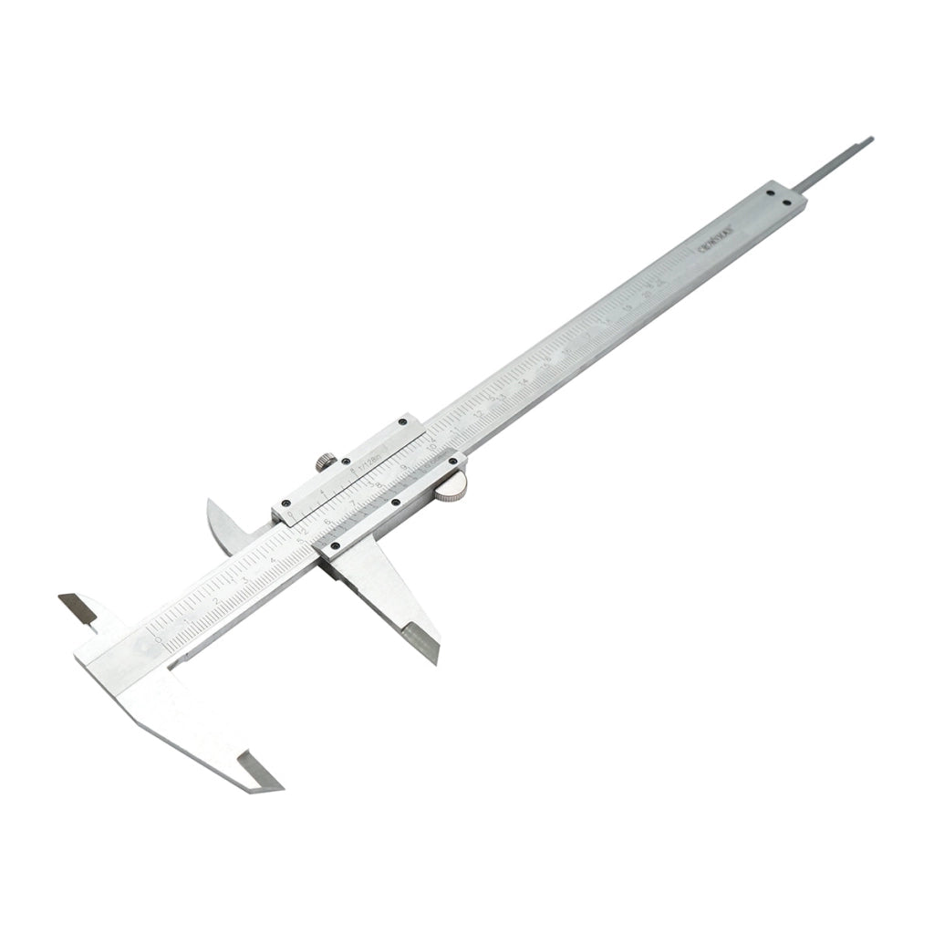 Calibro meccanico professionale Crownman da 200 mm, scala graduata in mm/cm/pollici