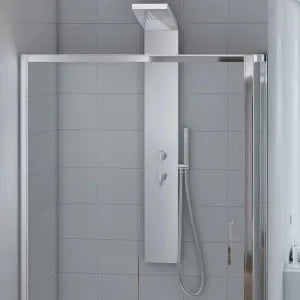 Box doccia 70x90 rettangolare fisso + scorrevole vetro trasparente 6 mm