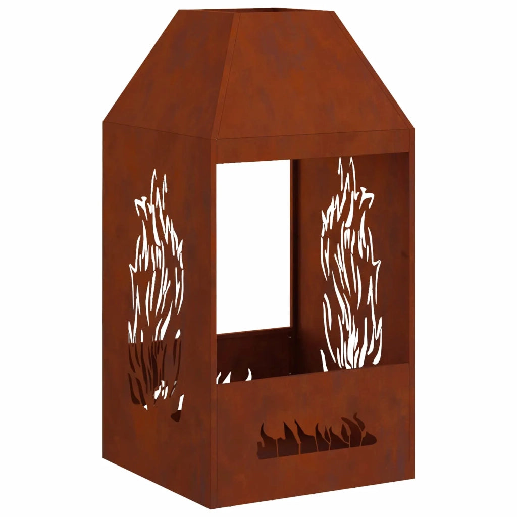 Focolare Marrone 50 x 50 x 100 cm Acciaio CorTen CFW2110022