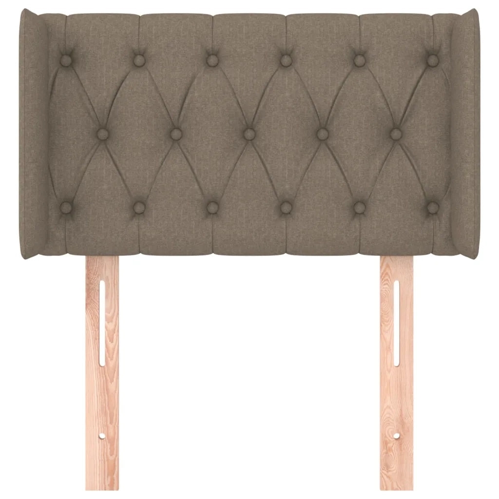 Testiera | Testata ad Orecchio Tortora 83x16x78/88 cm in Tessuto
