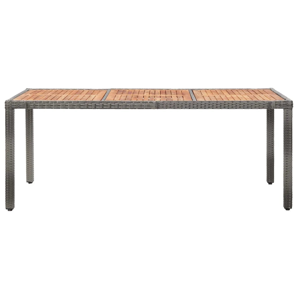 Set da Pranzo da Giardino 9 pz con Cuscini in Polyrattan Grigio cod mxl 34603