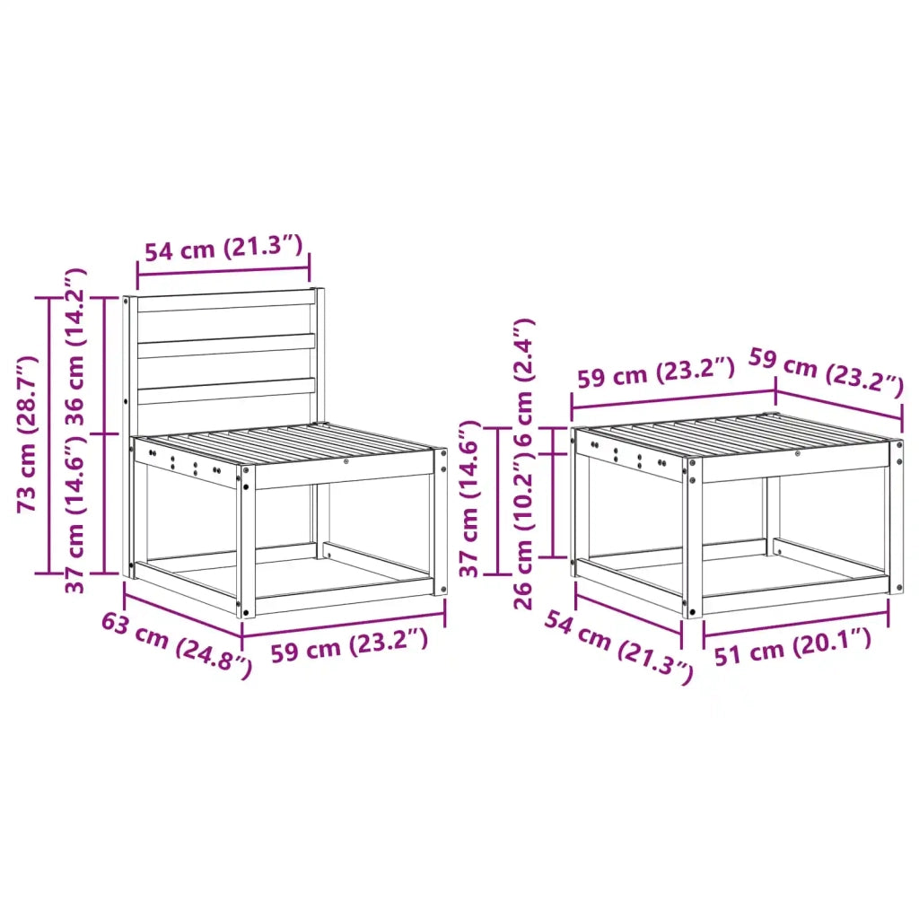 Set di divani da esterno 5 pcs Naturale 3366252
