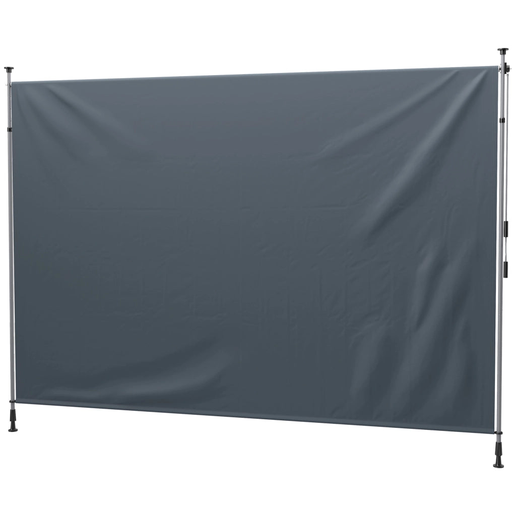 Tenda da sole a bracci pieghevoli con manovella ¨C zephmum ¨C Grigio scuro 350 cm