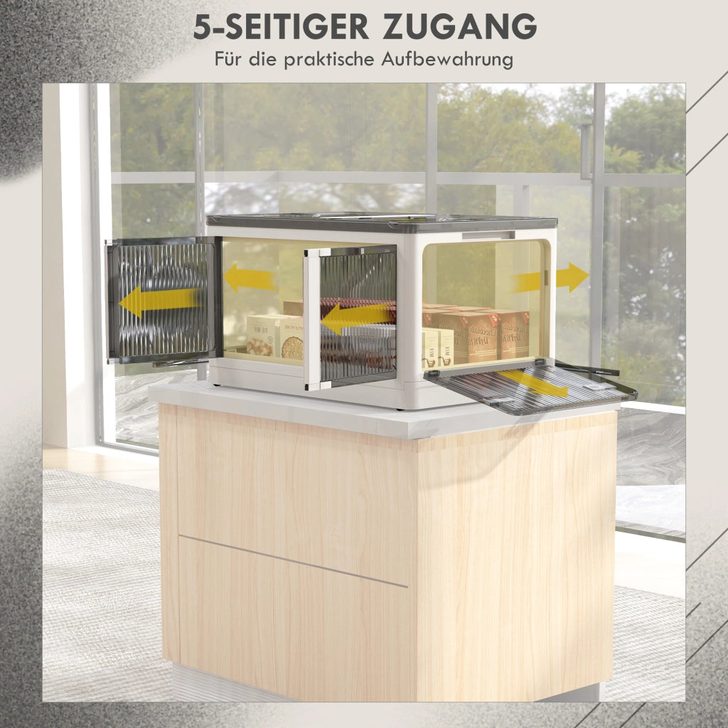 Cestino Folding Bianco Grigio ¨C zephmum ¨C 60x42x34 cm