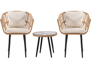 Mobile da giardino in rattan "Vela" - 2 posti - Marrone