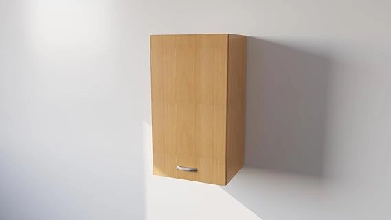 Pensile Cucina in Legno Nobilitato Faggio Mobile Alto con 1 Anta, Pensile Componibile Moderno Made in Italy (H60XL60XP32cm)