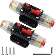 Doppio fusibile automatico per alimentazione 12 V 24 V - DC reset - interruttore di corrente con reset manuale - 2 pezzi.