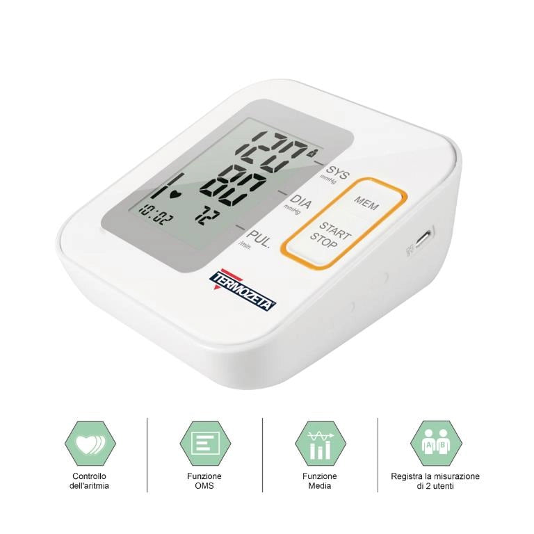 Misuratore di Pressione Arteriosa da Braccio Display LCD 85864LS Termozeta