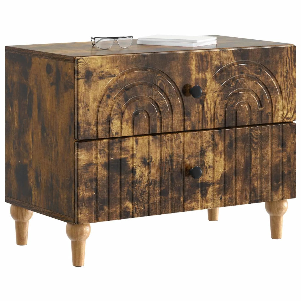 Armadio da Notte con cassetto Rovere Fumo 62 x 34,5 x 48 cm 894090