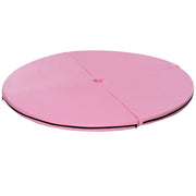 Tappeto Pole Dance Antiscivolo Pieghevole Ø150x5 cm in Schiuma EPE e PVC Rosa