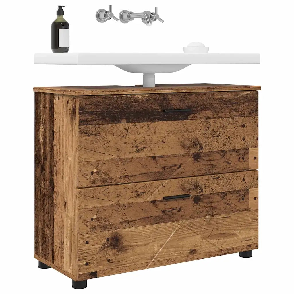 Mobile da Bagno con cassetto Legno vecchio 76,5 x 35 x 64 cm 883302