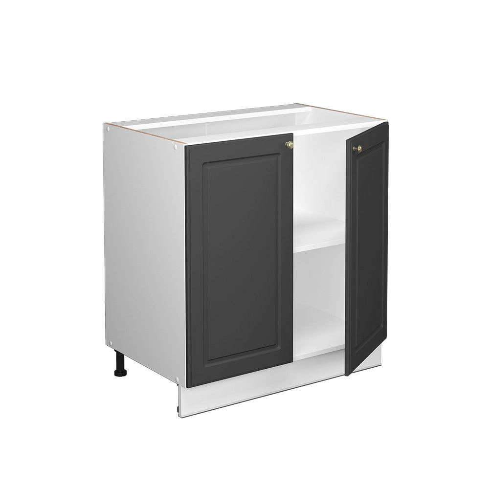 Mobile lavello cucina Fame-Line Antracite-oro/Bianco 80 cm con ripiano, PL Marmo Vicco