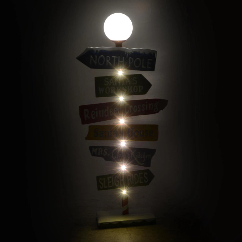 Cartello metallo indicazioni led multicolor cm46x16,5h106,5
