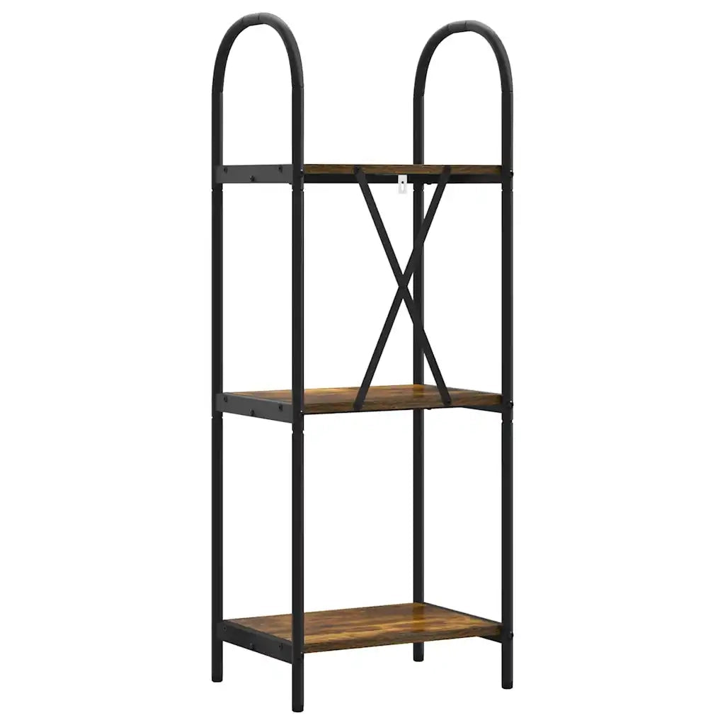 Libreria-Scaffale per Libri-Mobile di Stoccaggio Rovere fum¨¦ 40 x 30 x 109 cm Legno multistrato 690992