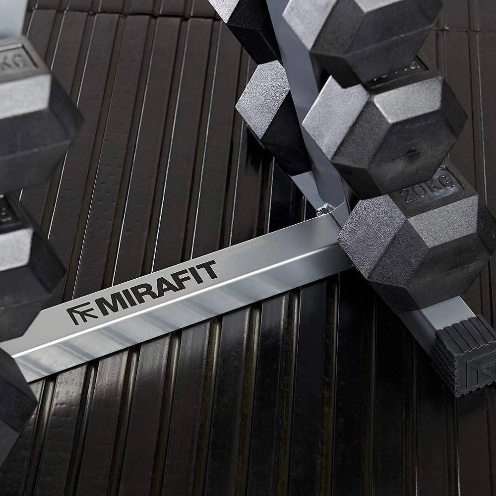 Trade Shop - Rastrelliera Verticale Per Manubri Manubrio Struttura In Acciaio Nera O Argento -