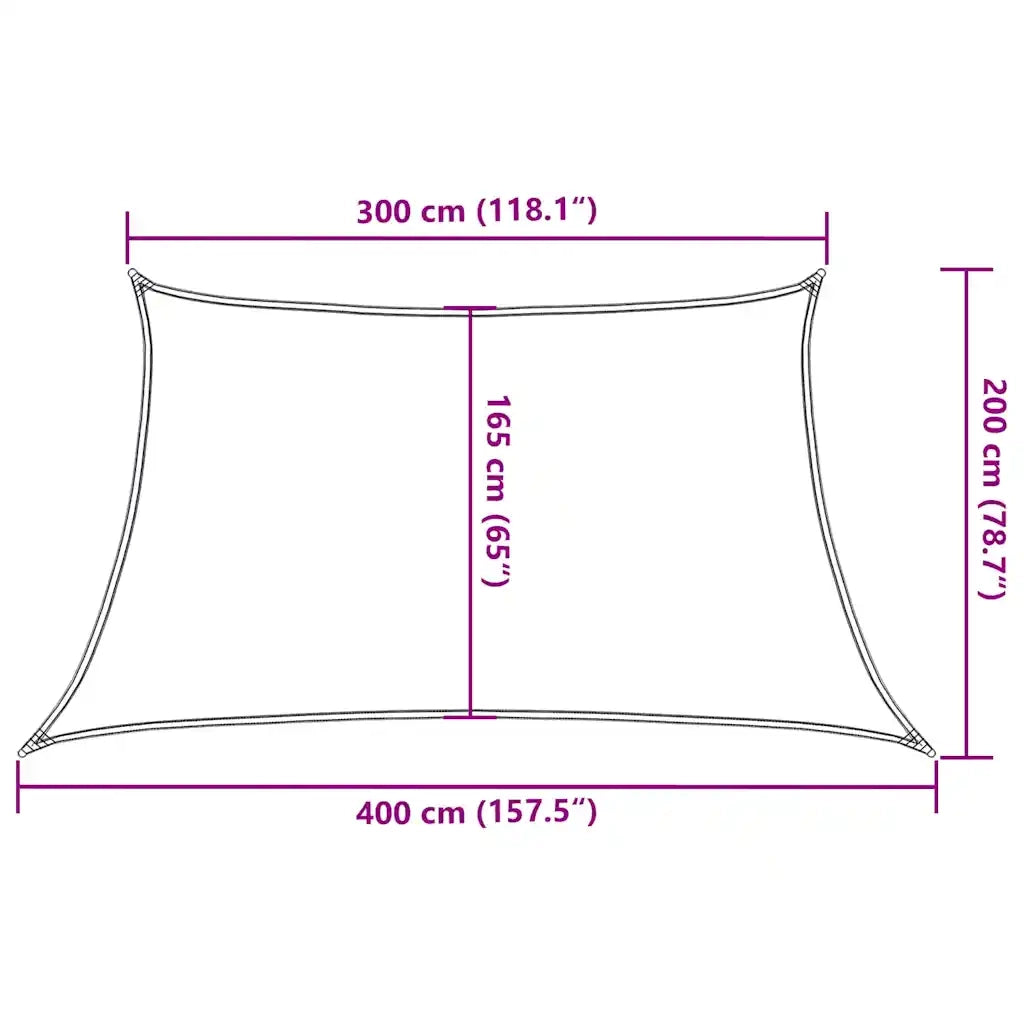 Vela Parasole 160 g/m² Rossa 3/4x2 m in HDPE 311653