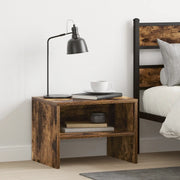 Comodino-Tavolino da notte Rovere Fumo 40x30x30 cm Legno Multistrato 569803