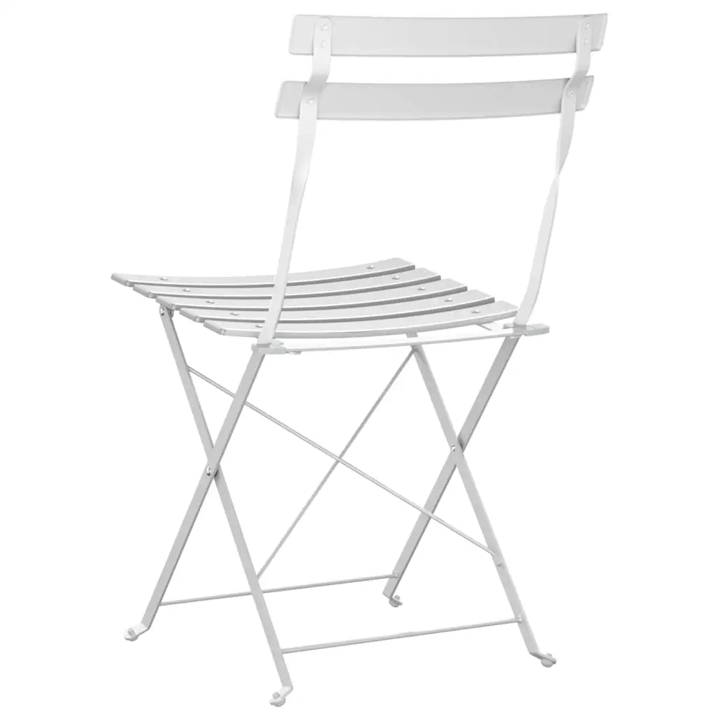 Sedia Pieghevole da Giardino 2 pcs Bianco 42 x 46 x 82cm 42002956