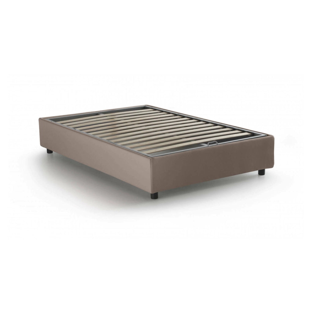 Asid, Letto Piazza e Mezza Sfoderabile Made in Italy, Grigio Tortora