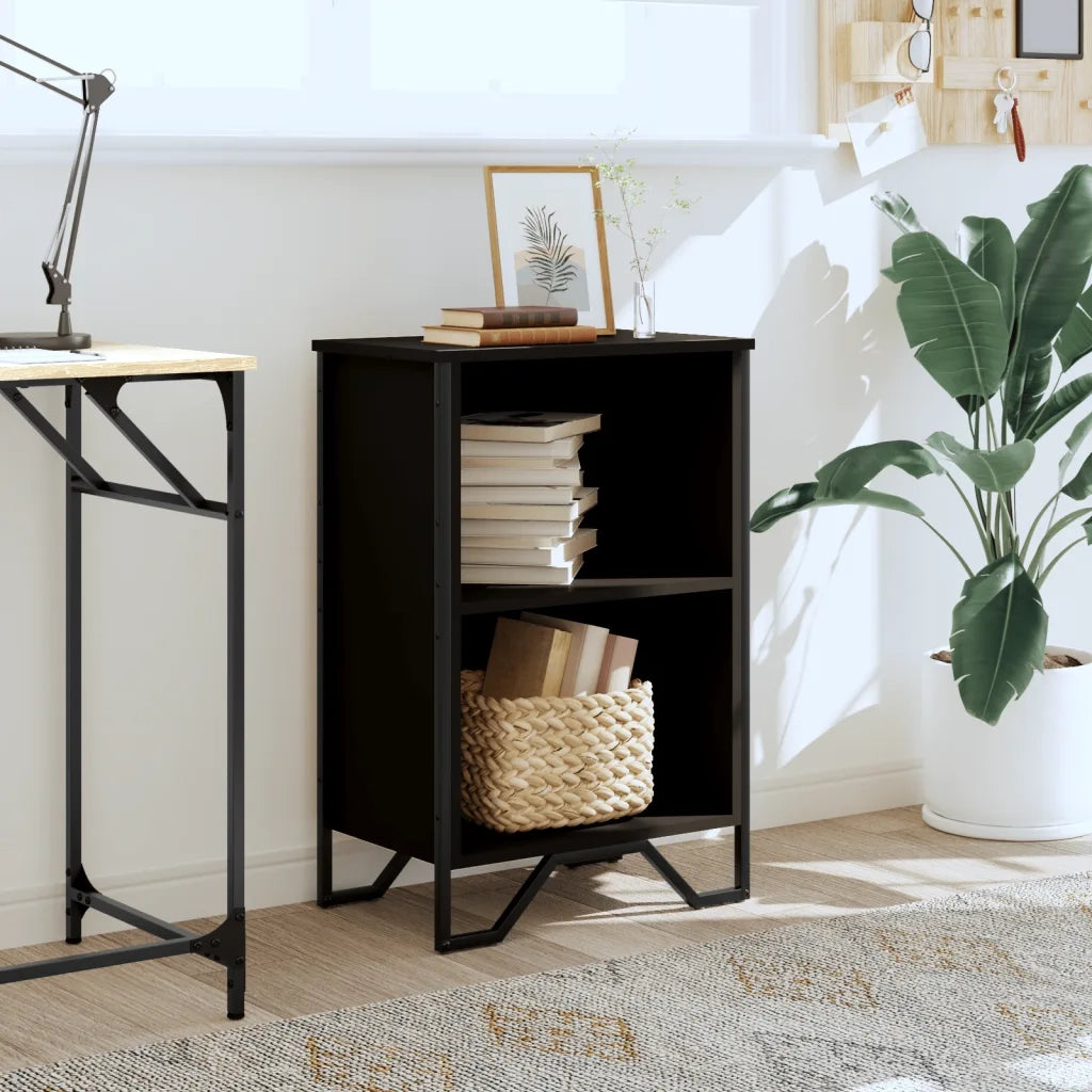 Libreria Nera 50x31x74,5 cm in Legno Multistrato 848599