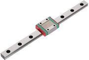 Guida Lineare 12 mm - Binario a Scorrimento Miniatore - Binario Lineare 200 mm - Blocco di Acciaio - Bloccato - Alta Precisione - Binario a Scorrimento