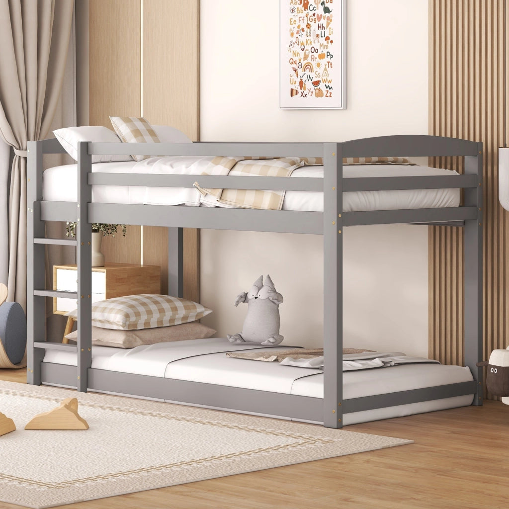 Letto a castello funzionale in pino 90x200 cm