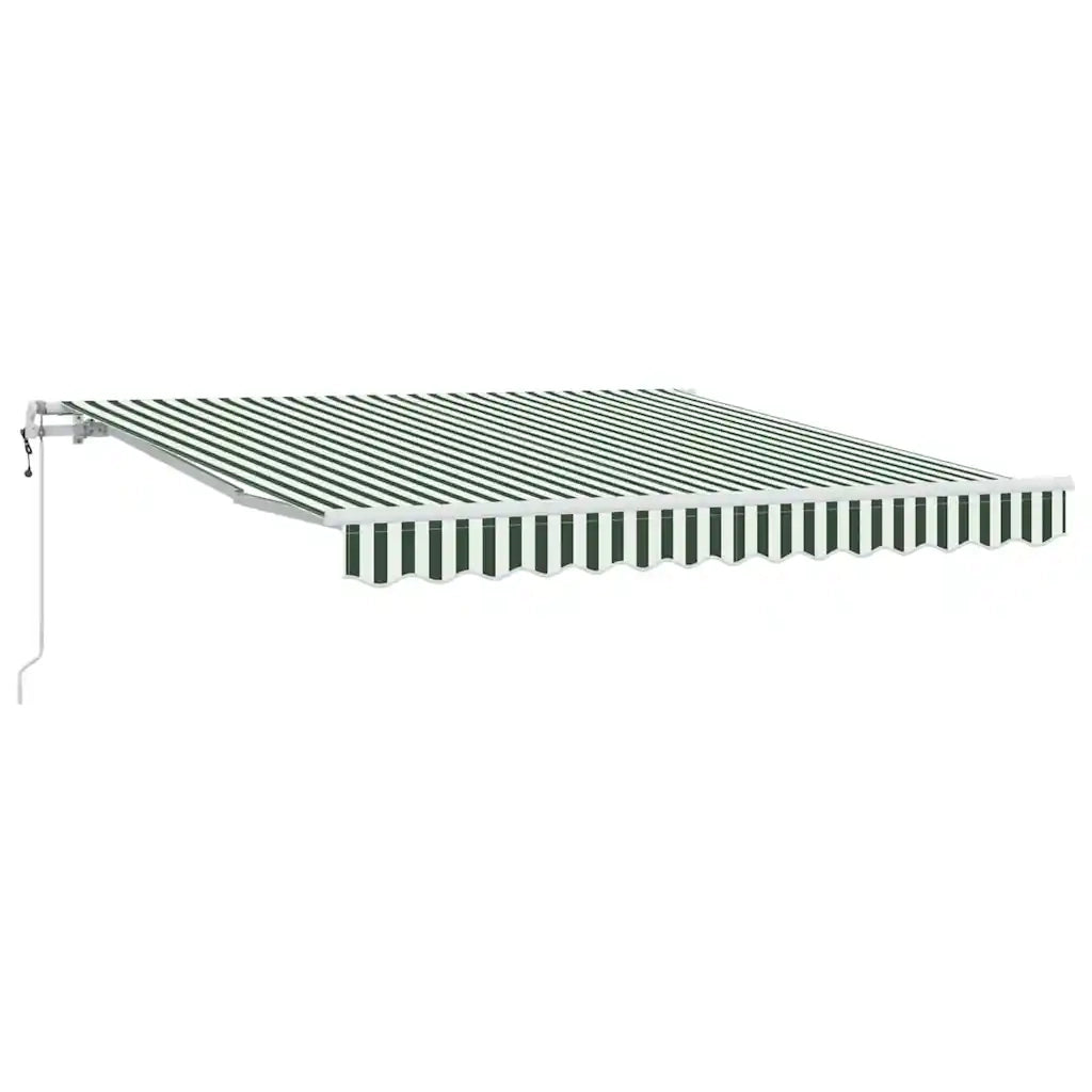 Tettuccio Elettrico Retrattile Verde e Bianco 350 x 250 cm 3330467
