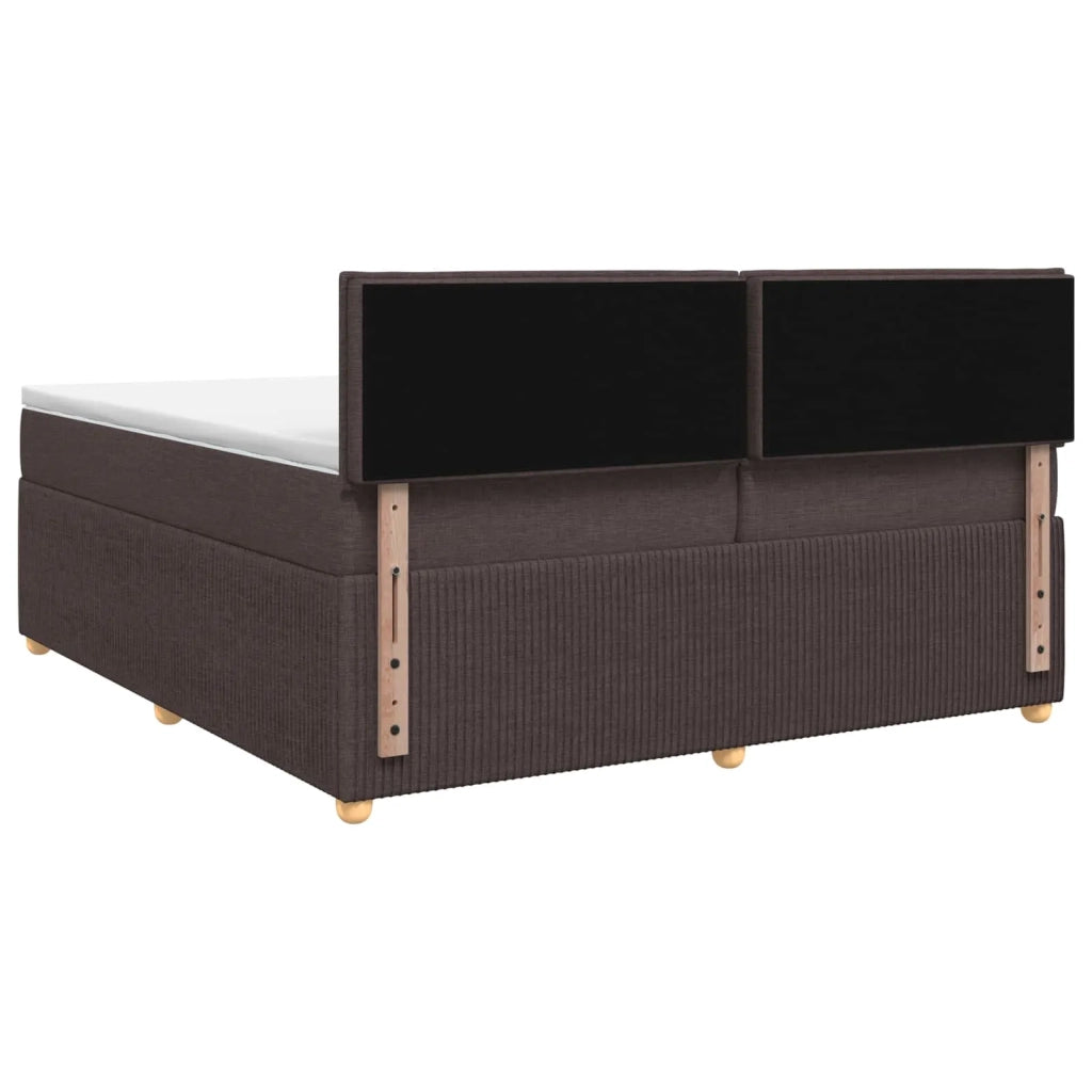 Letto box spring con materasso Marrone Scuro 200 x 200 cm 3451541