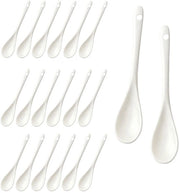 Set di Spatole per Uova da 20 pezzi - Spatole in Ceramica - Materiale Ecologico - Design Classico - 12 cm - Spatola