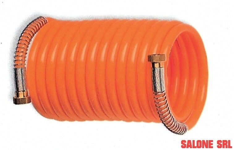 TUBO SPIRALATO IN POLIAMMIDE CON RACCORDI MM.6X8 DA MT.15 PER ARIA COMPRESSA