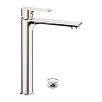 Miscelatore monocomando alto per lavabo con scarico click-clack e troppo pieno serie Energy