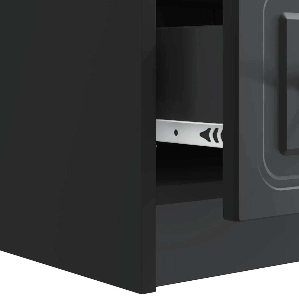 Mobile TV Nero 147 x 34,5 x 27 cm Legno ingegnerizzato