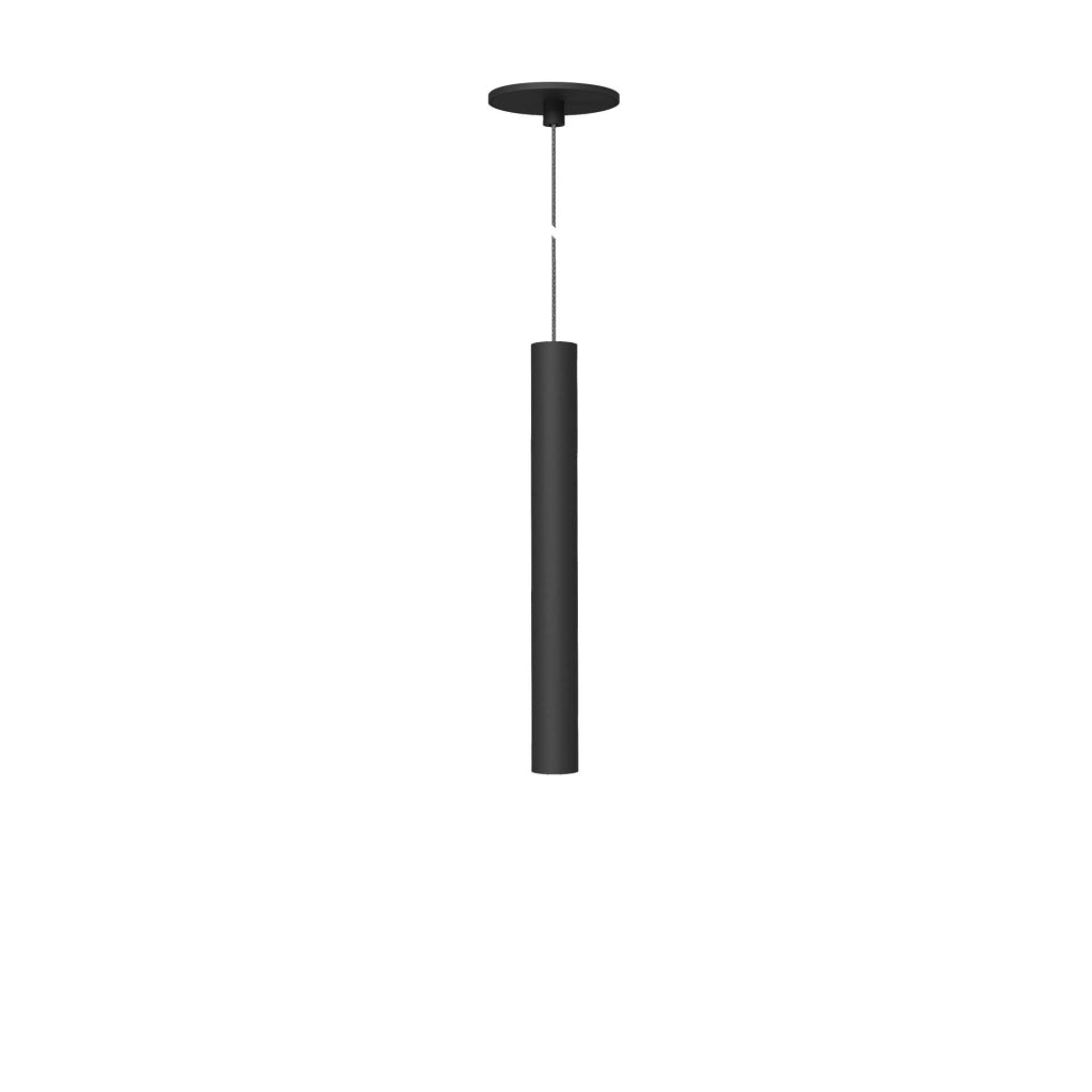 Atmos Lampada a Sospensione Slim LED Tubolare 6W, Installazione Encastro o Superficie, Temperatura Variabile 2700K-4000K, Smart Tuya, Nero Opaco