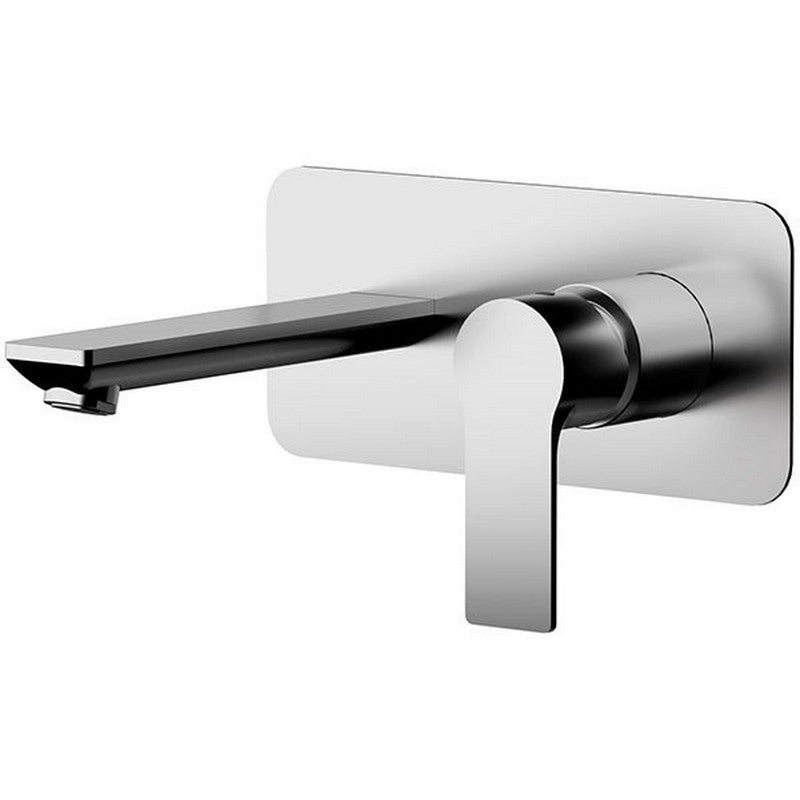 Miscelatore monocomando lavabo da incasso con piastra orizzontale in ottone cromato serie Energy