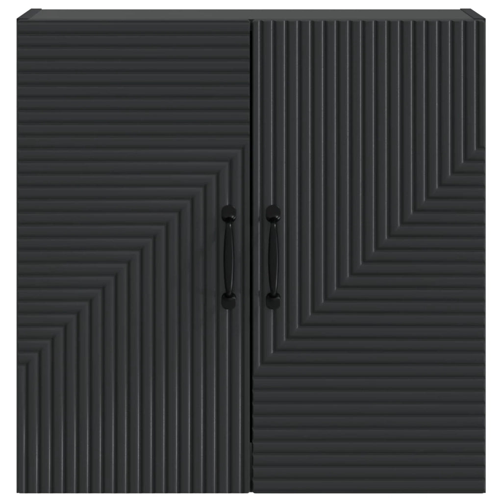 Mobiletto a muro Nero 59 x 31 x 60 cm Legno ingegnerizzato 898576