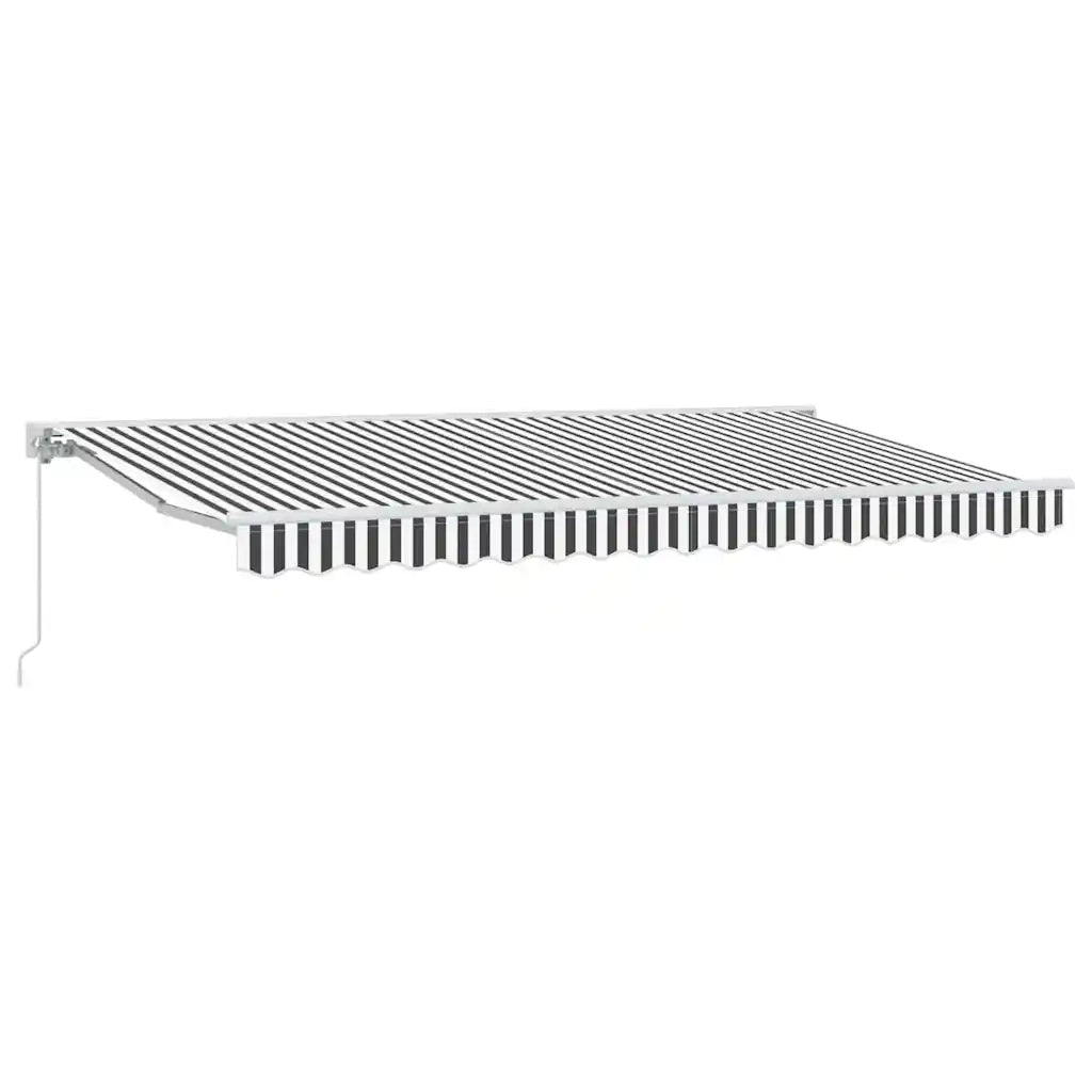 vidaXL Tenda Retrattile Antracite e Bianco 400x200 cm Tessuto