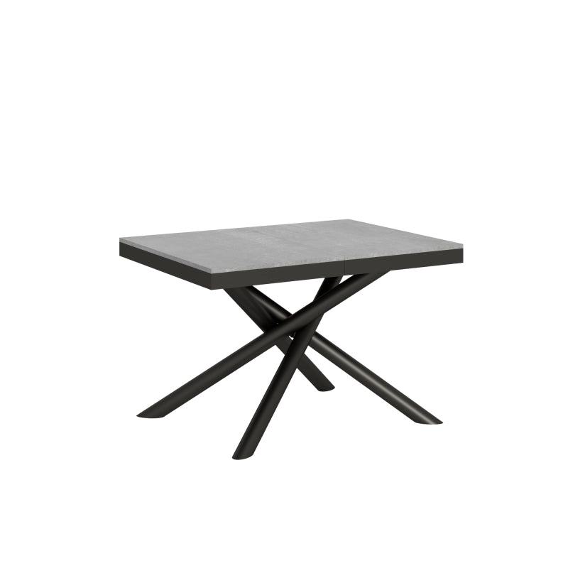 Tavolo allungabile 90x120/380 cm Famas Evolution telaio Antracite - Cemento