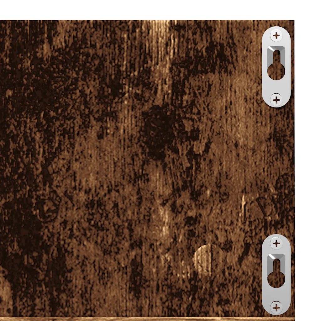 Scaffale Porta CD a Parete Antico 75x18x18 cm Legno Multistrato 855948