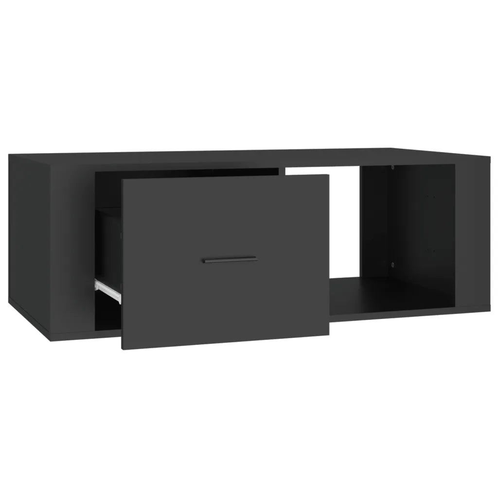 Tavolino da Salotto Nero 100x50,5x35 cm in Legno Multistrato