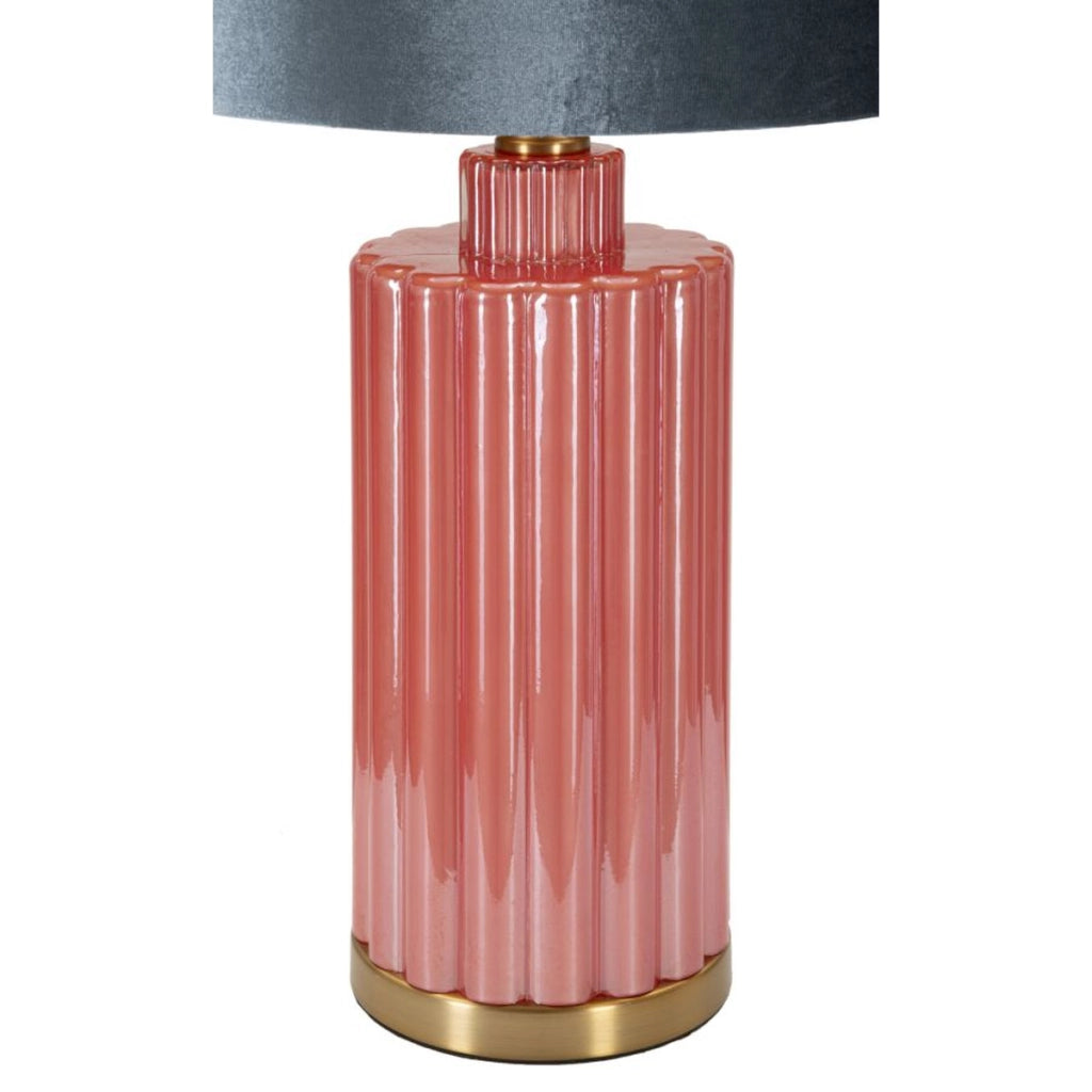 Lampada da Tavolo VKH173, Blu, Metallo, 40x40x70 cm