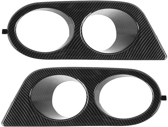 Copertura per Fari di Giorno - Aggiornamento Stiloso - Protezione per il Paraurti - Funzione di Protezione - Installazione Facile - Adattamento Perfetto - Fibra di Carbonio - Copertura per Fari di Nebbia