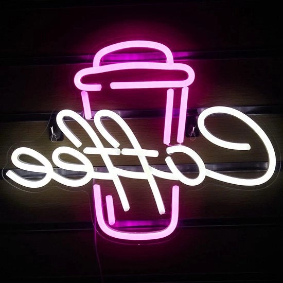 Luminaria a LED a forma di tazza da caffè per decorazione bar, ristorante, matrimonio