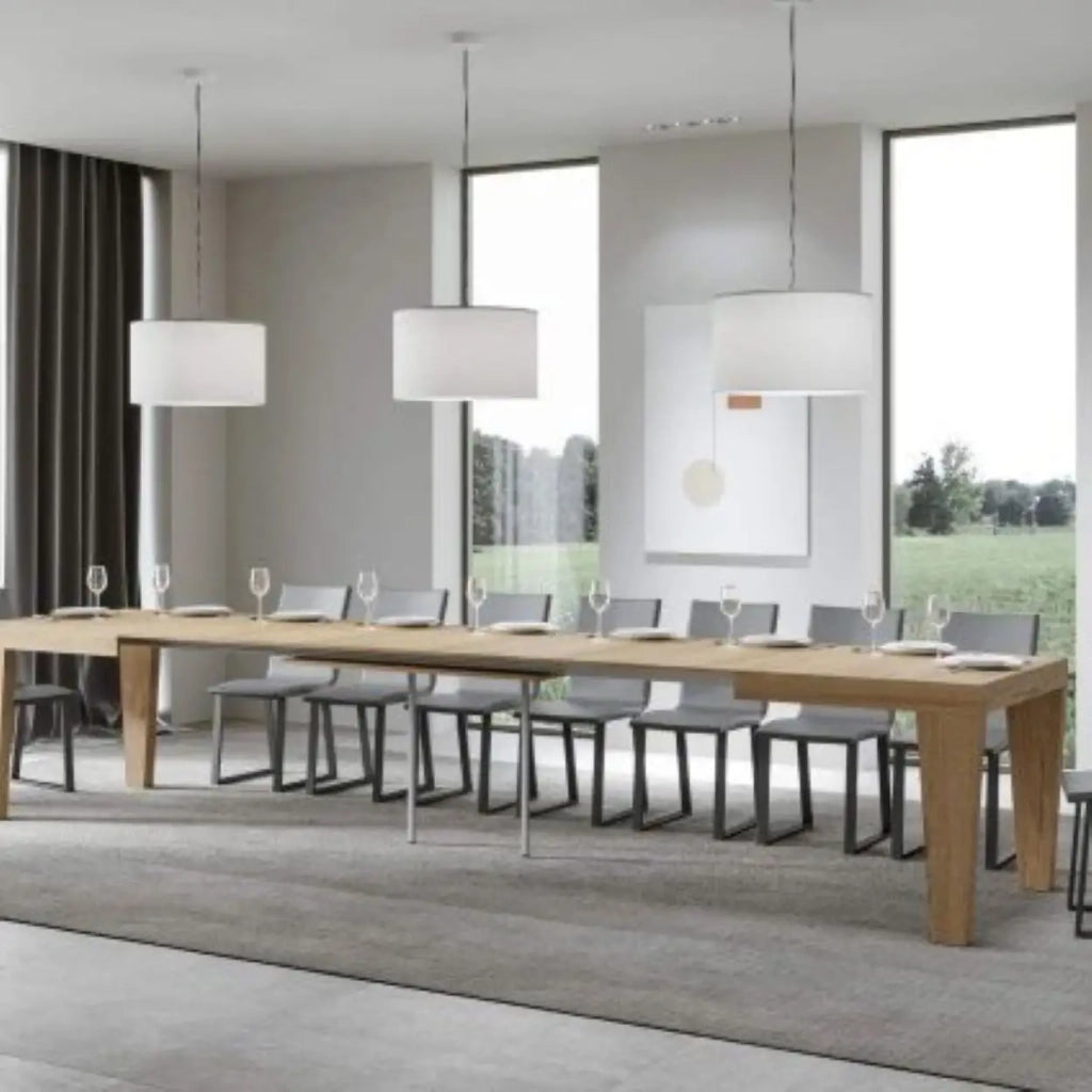 Tavolo allungabile 160/420x90 cm Spimbo colore quercia natura