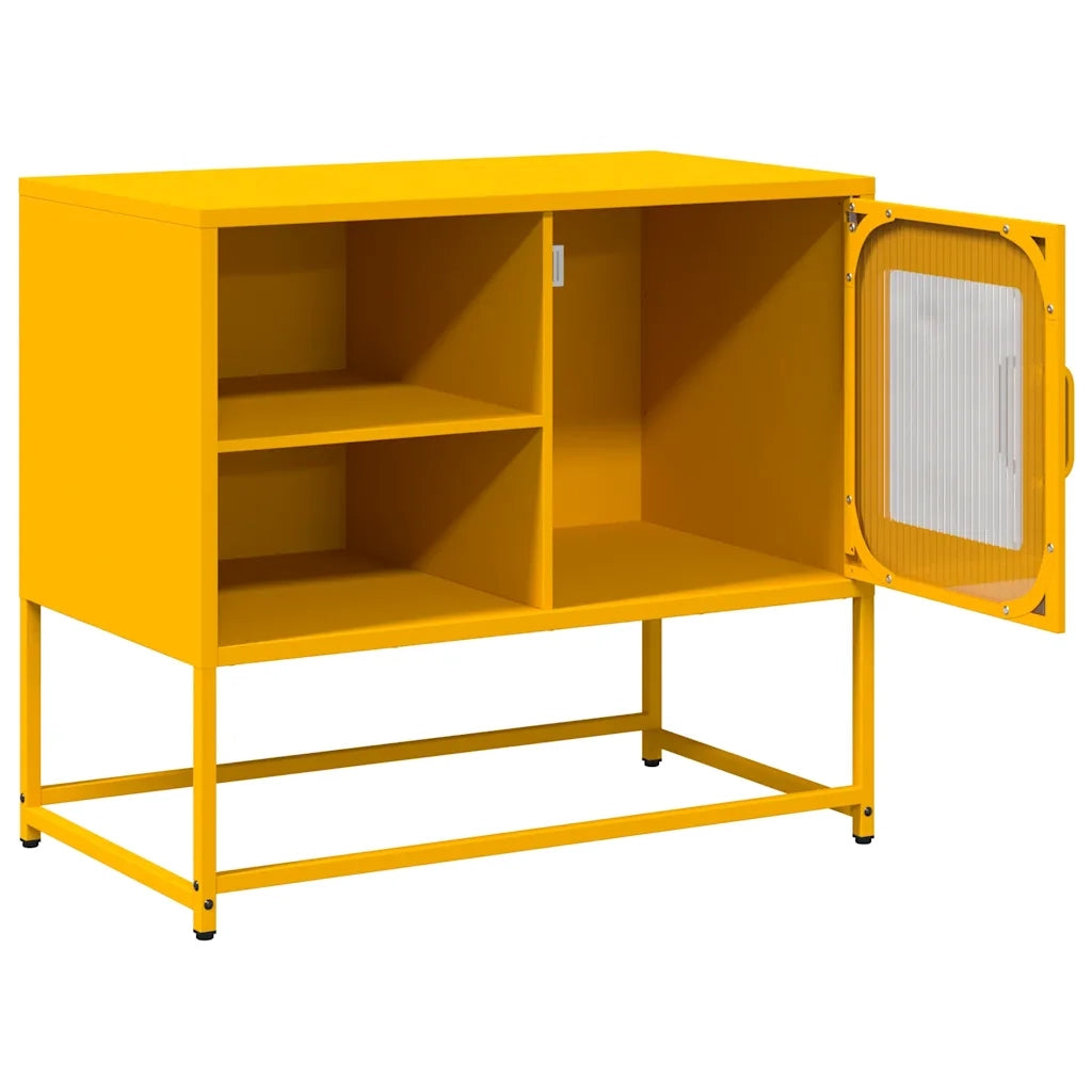 Mobile TV Giallo Senape 68x39x60,5 cm in Acciaio 853389