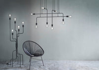 Lampada a Sospensione da Interno a LED in Metallo Nero Opaco