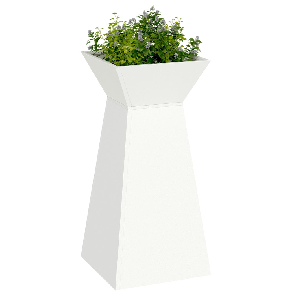Supporto per Piante Bianco Plastica Medio Intarsi Decorativi